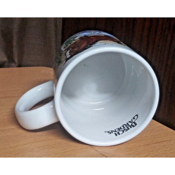 Vintage Coffee Mug 1995 Clysdale Horses Farmyard Equestrian mug Busch Gardens - Picture 6 of 8